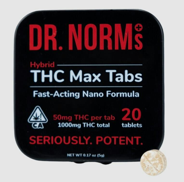 Dr. Norm's 1000mg THC Max Tabs Hybrid