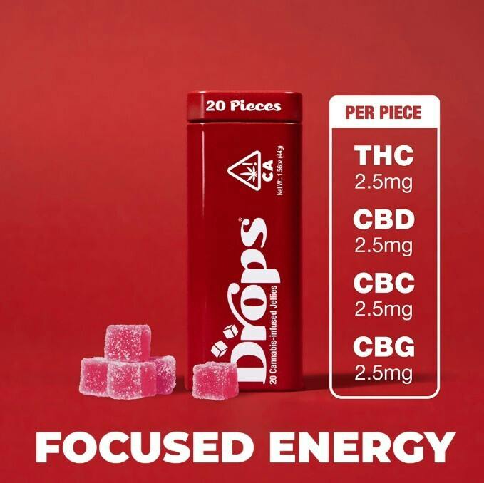 Drops 20 pieces 50mg Cranberry
