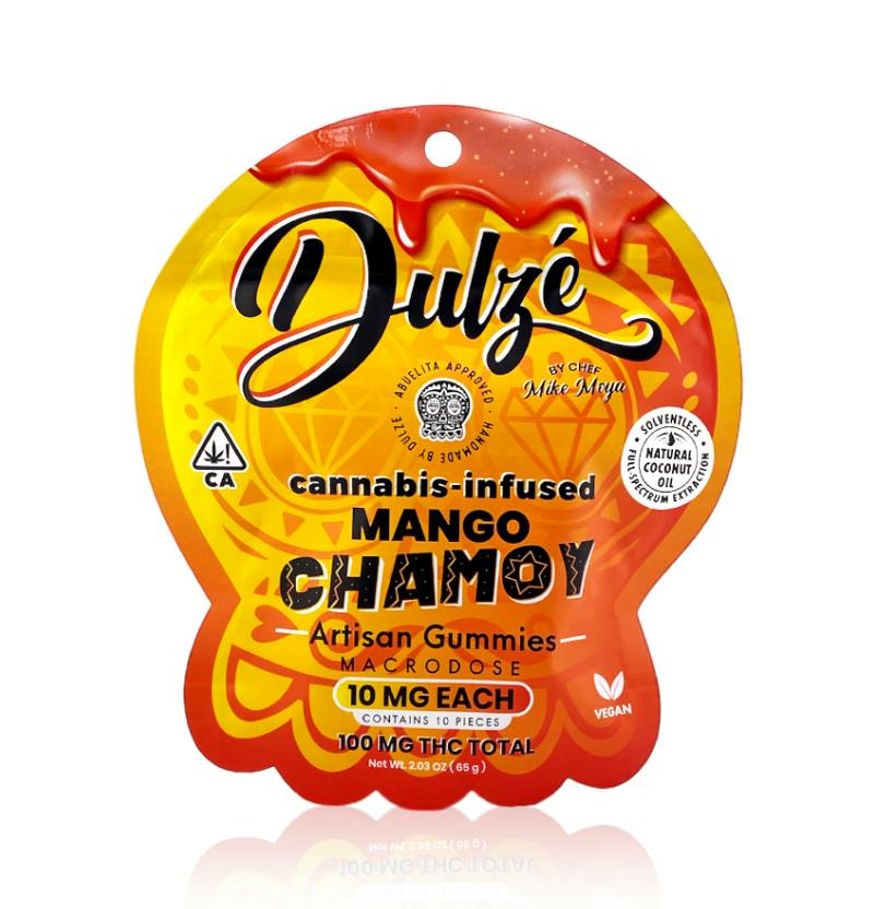 Dulze 100mg 10 pieces Mango Chamoy Gummies