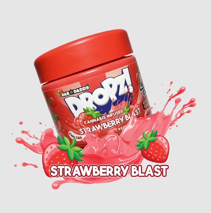 Dropz Live Resin Gummies Strawberry Blast