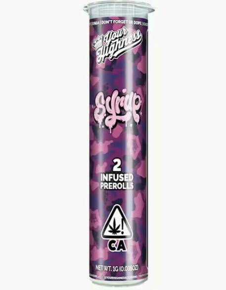 Your Highness 0.5g 2 pack Preroll Syrup