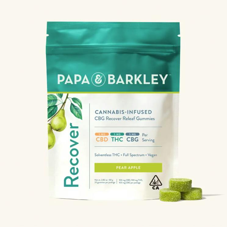 Papa & Barkley Pear Apple Recover Releaf Gummies