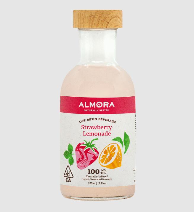 Almora 100mg THC Beverage Strawberry Lemonade