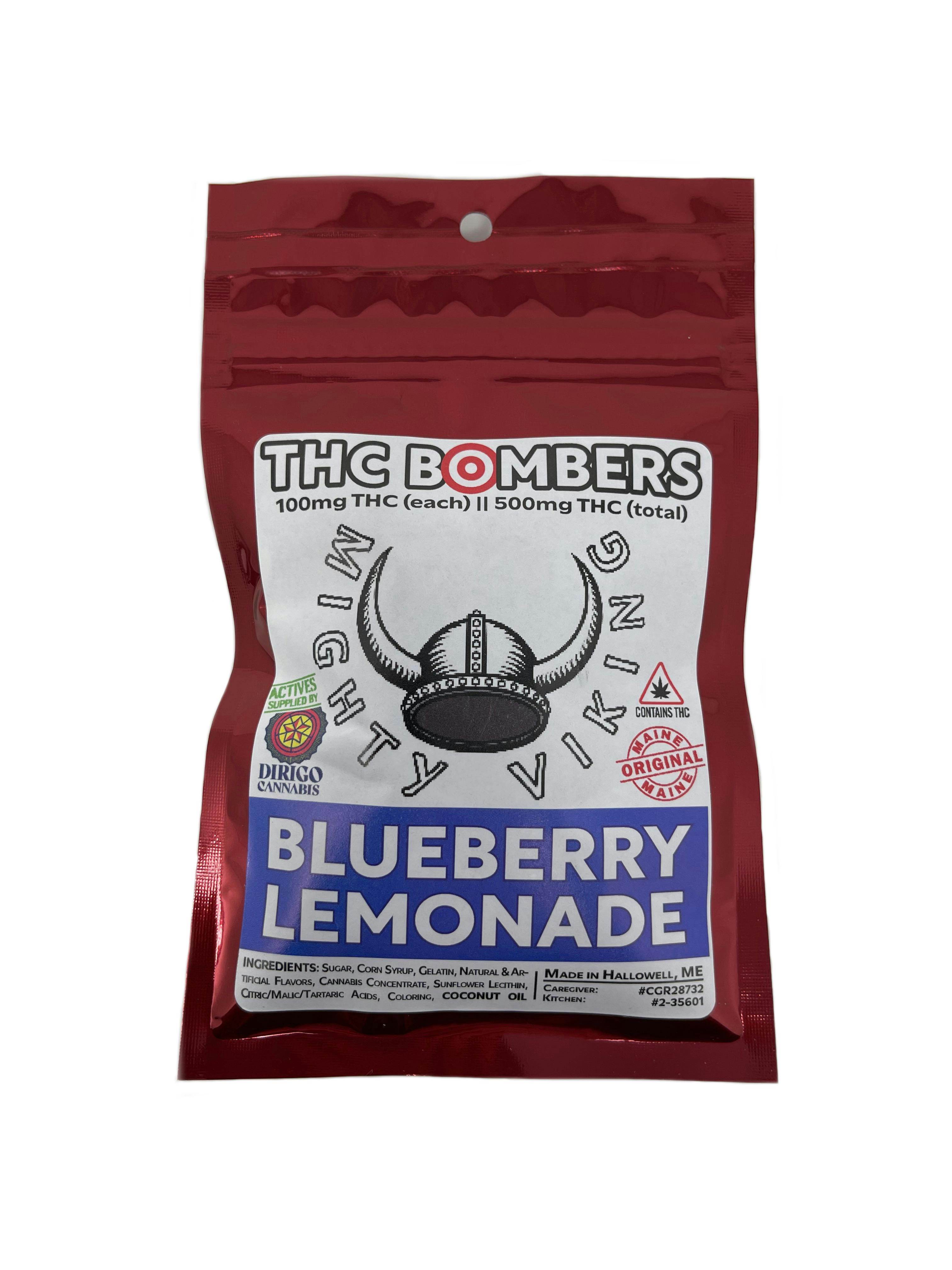 THC Bombers 500mg Blueberry Lemonade - Mighty Viking