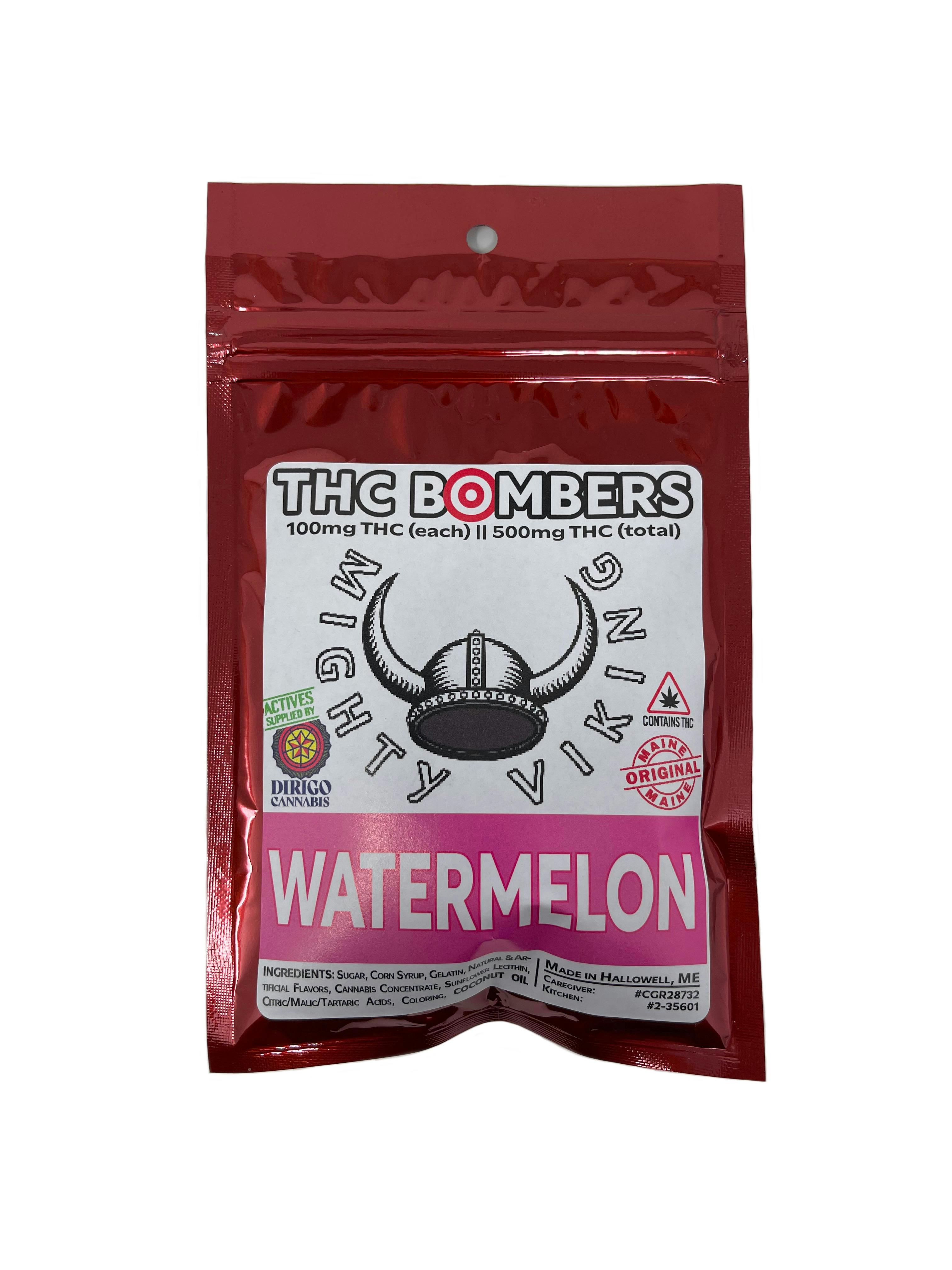 THC Bombers 500mg Watermelon - Mighty Viking