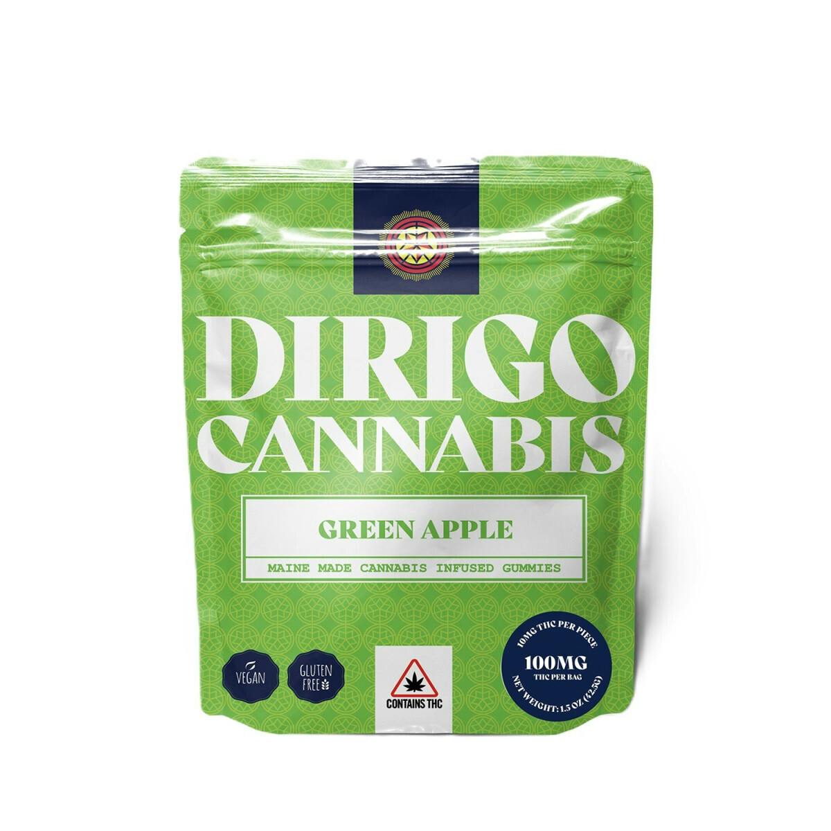 Dirigo Cannabis | 500MG Gummies - Green Apple
