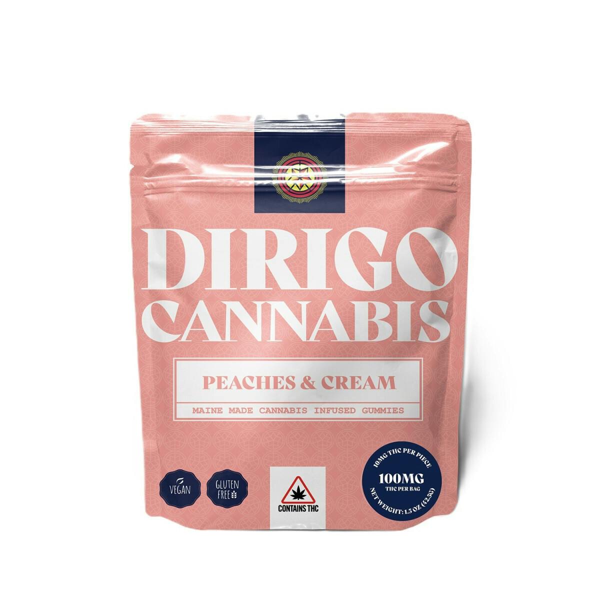 Dirigo Cannabis | 1000MG Gummies - Peaches & Cream