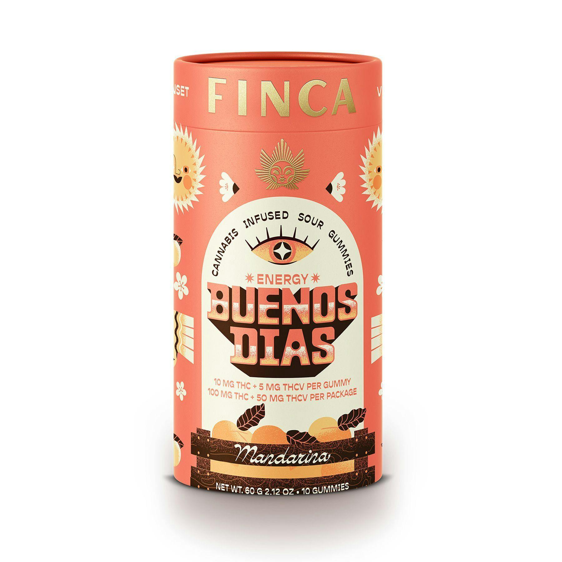 NY FINCA - Bueños Dias Mandariana ENERGY Gummies - 10mg 10pk