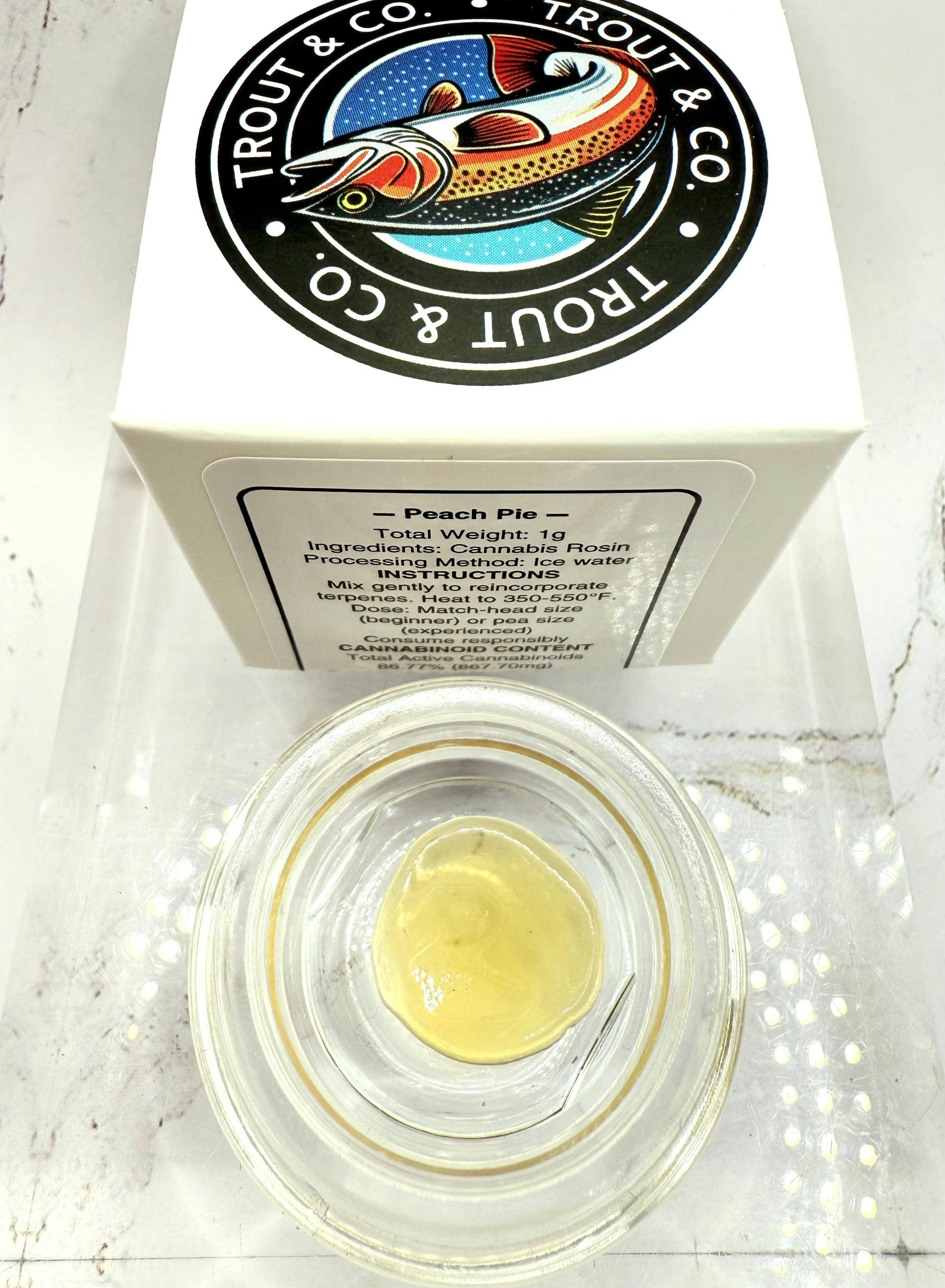 Trout & Co. - Peach Pie - 1g Fresh Press Rosin