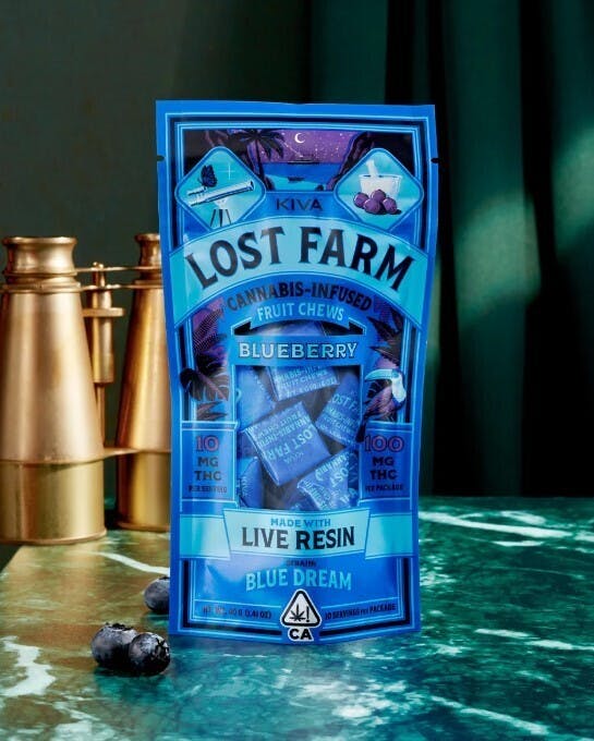 Blueberry x Blue Dream: BLUEBERRY X BLUE DREAM [H] LIVE RESIN CHEWS - 100MG