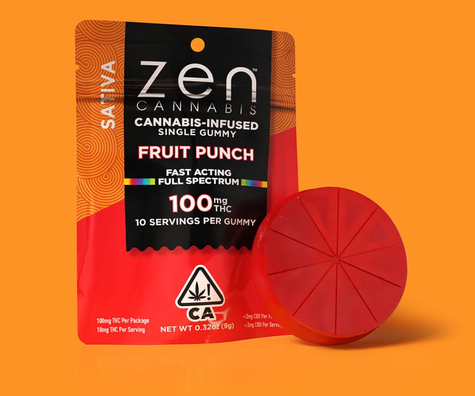 SINGLE - FRUIT: FRUIT PUNCH GUMMY [S] - 100 mg