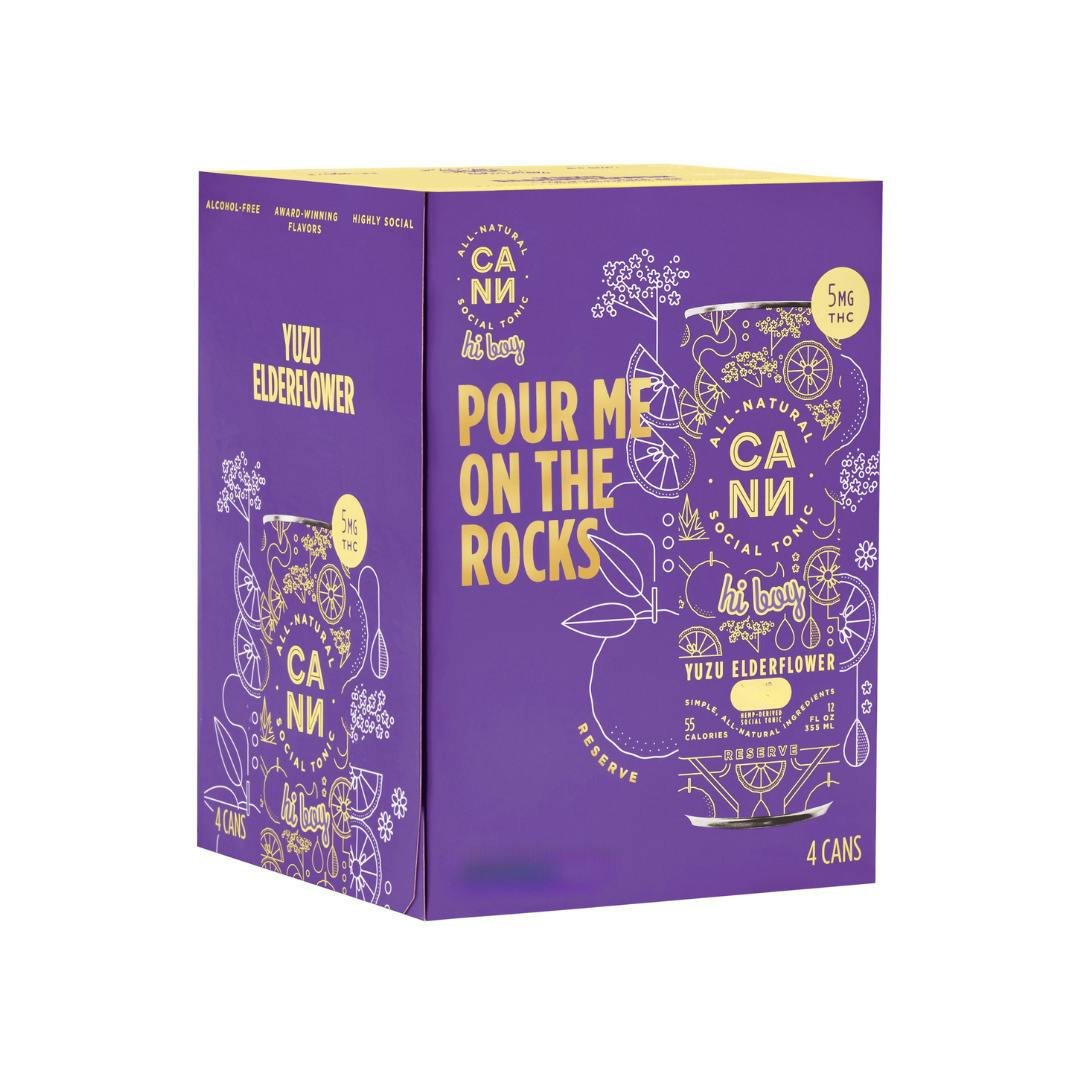 CANN - Yuzu Elderflower Hi Boy 4pk Social Tonic