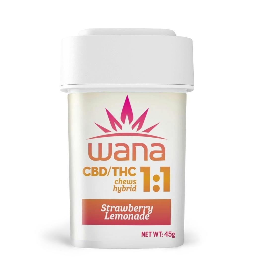Wana Strawberry Lemonade 1:1 CBD:THC Gummy 100mg   Candy