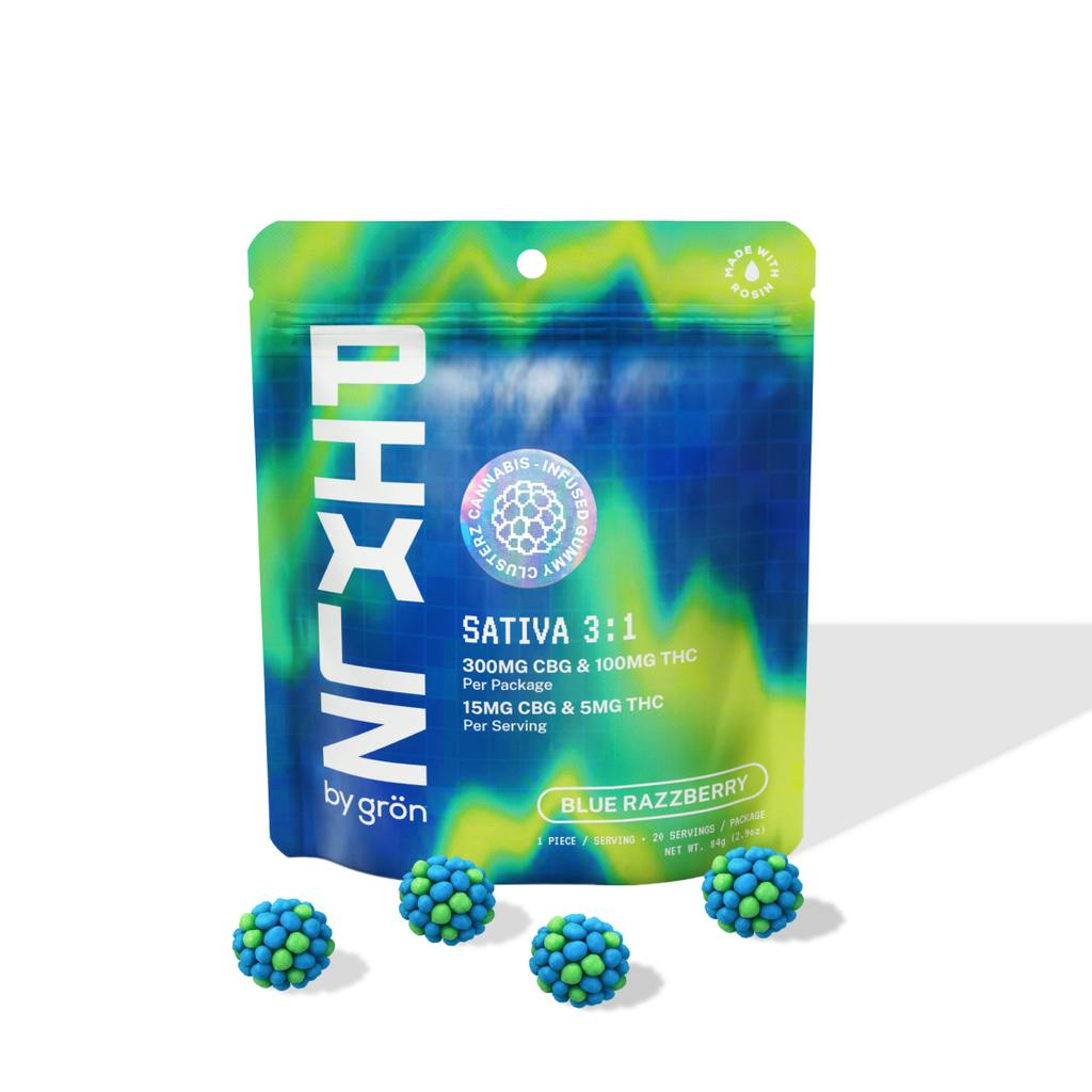 Gron Pixlz Blue Razzleberry 3:1 CBG:THC Soft Candy 100mg