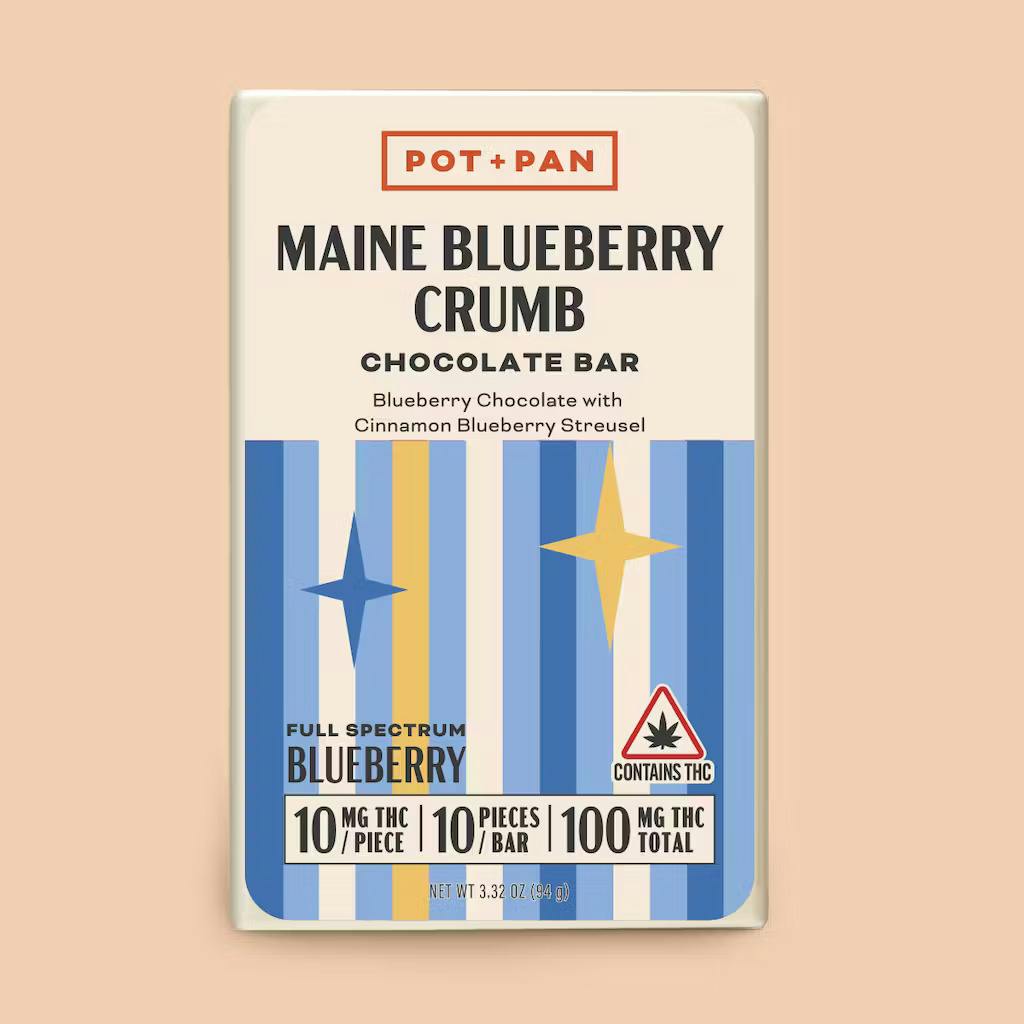 Pot+Pan - Maine Blueberry Crumble - Chocolate Bar - 100mg