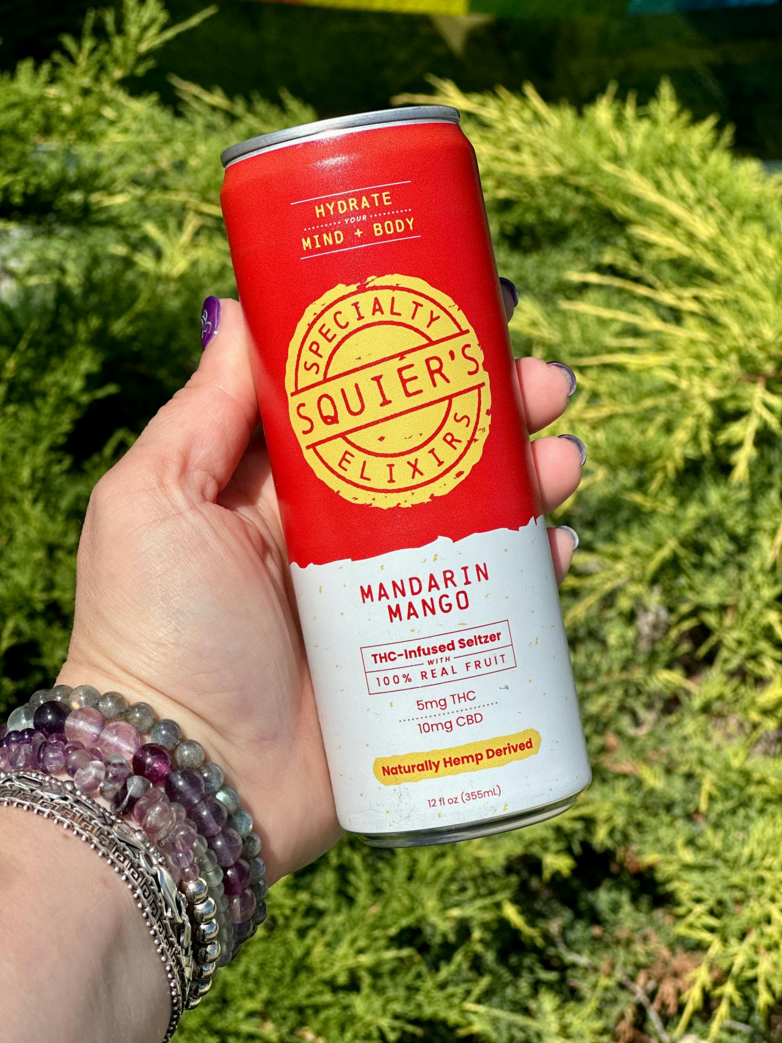 Squier's - Mandarin Mango Seltzer - 5mgTHC/10mgCBD (Hemp)