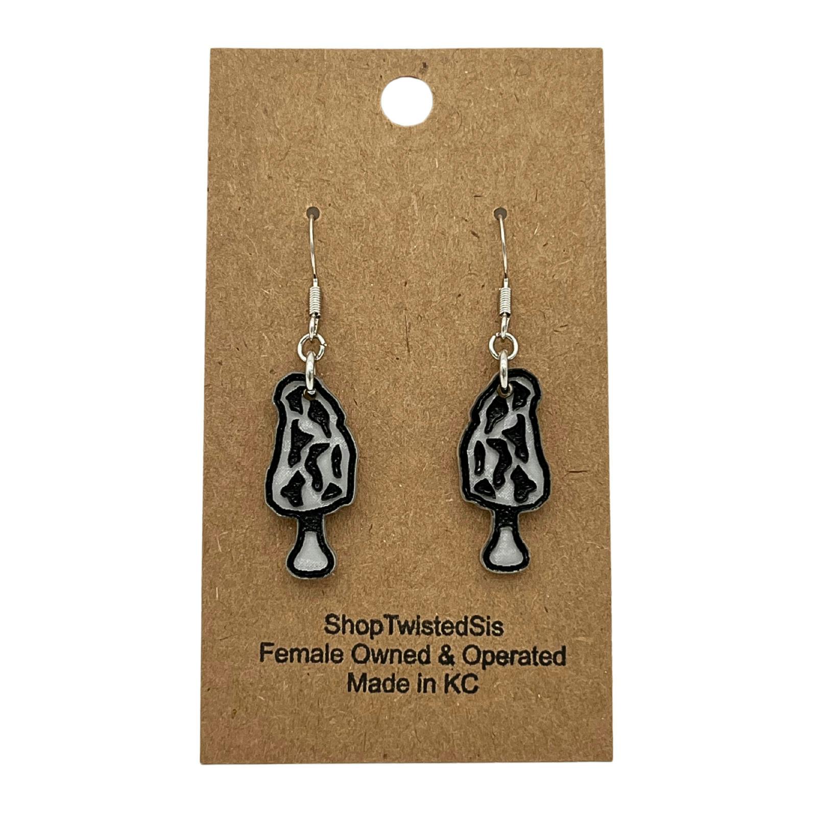 Morel Mushroom | Dangle Earrings