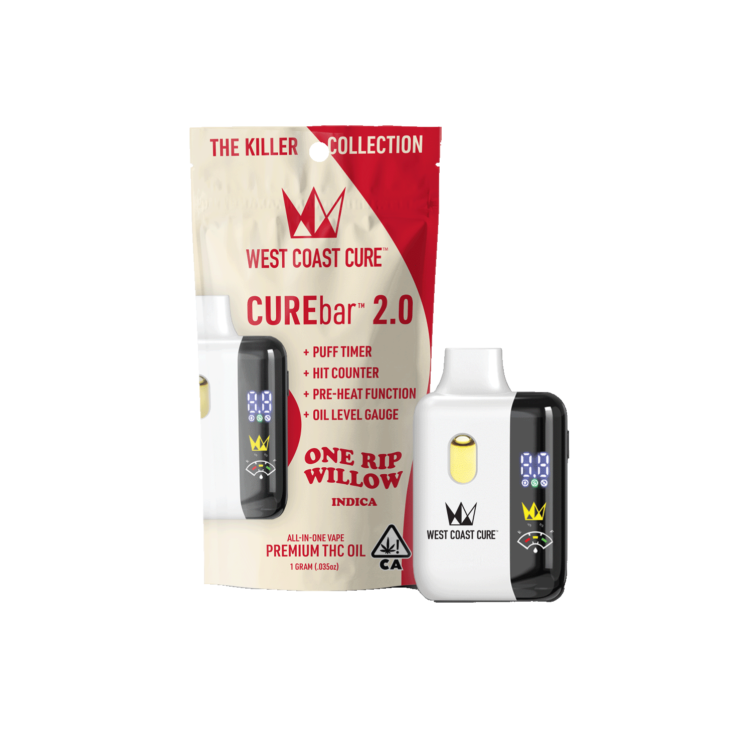 WEST COAST CURE - THC ALL IN ONE - ONE RIP WILLOW - 1G