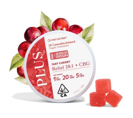 RELIEF TART CHERRY: RELIEF TART CHERRY 18:1 CBD|THC GUMMIES