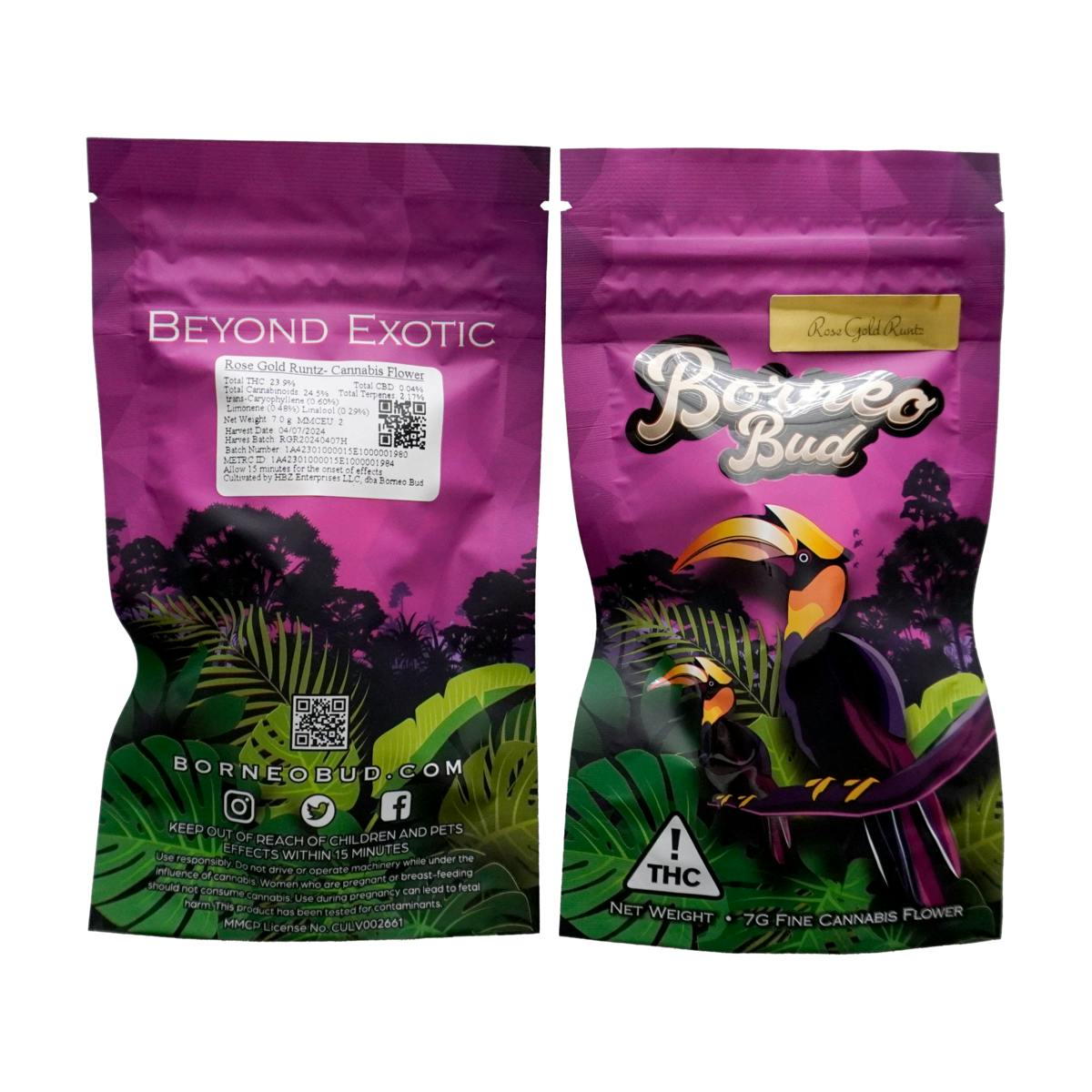 7G |Borneo Bud| Rose Gold Runtz cannabis product