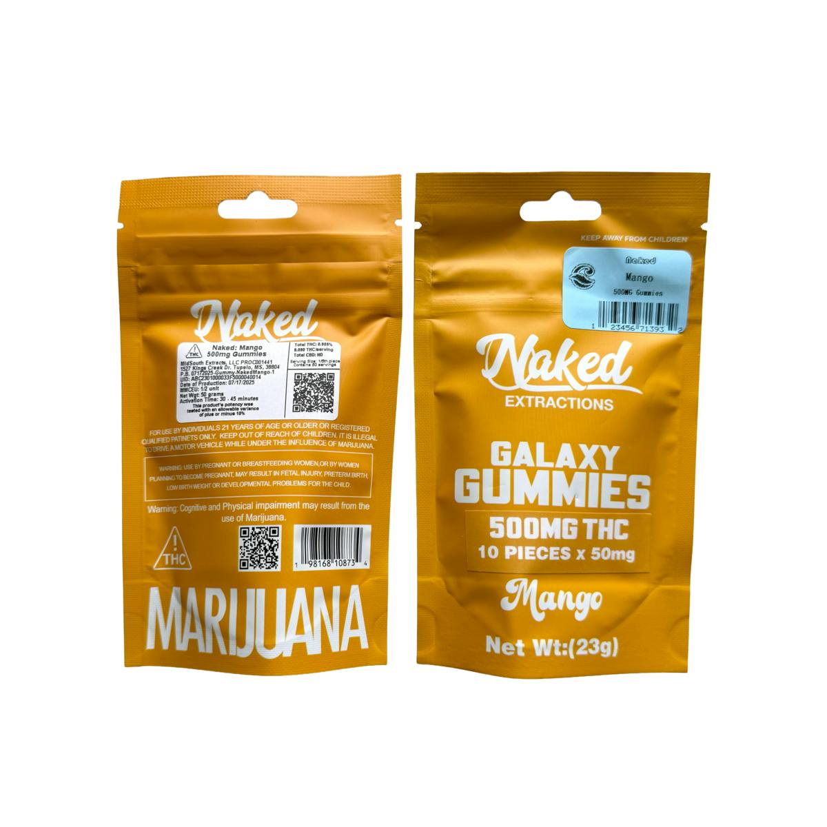 500MG|Naked| Mango Gummies