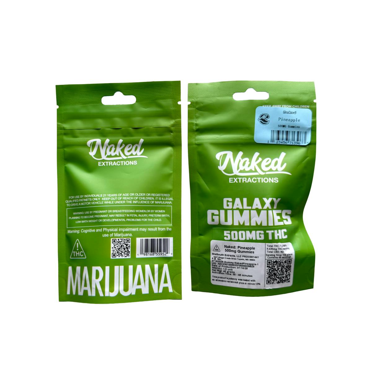 500MG|Naked| Pineapple Gummies