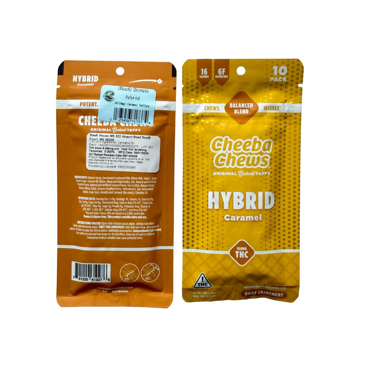 100MG|Cheeba Chews|Hybrid Caramel Taffies