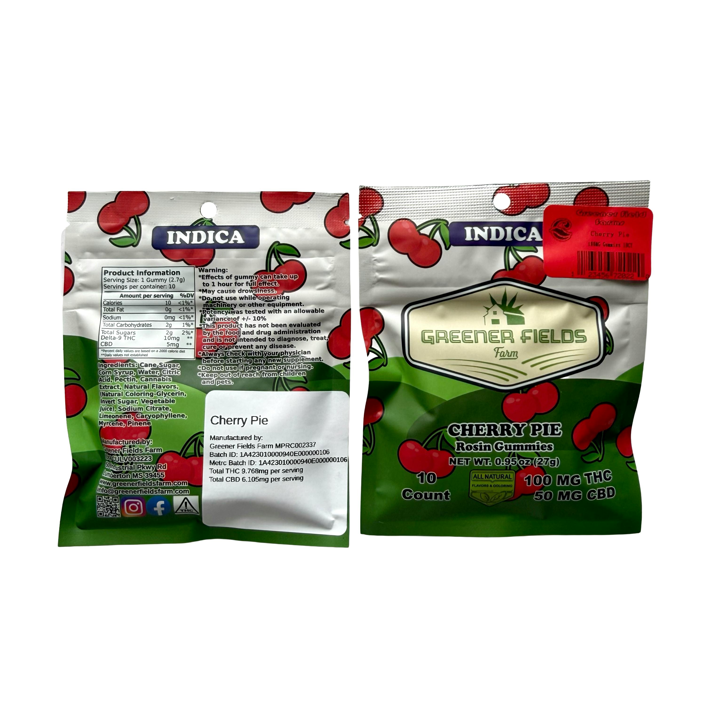 100MG|Greener Field Farms|Cherry Pie Gummies