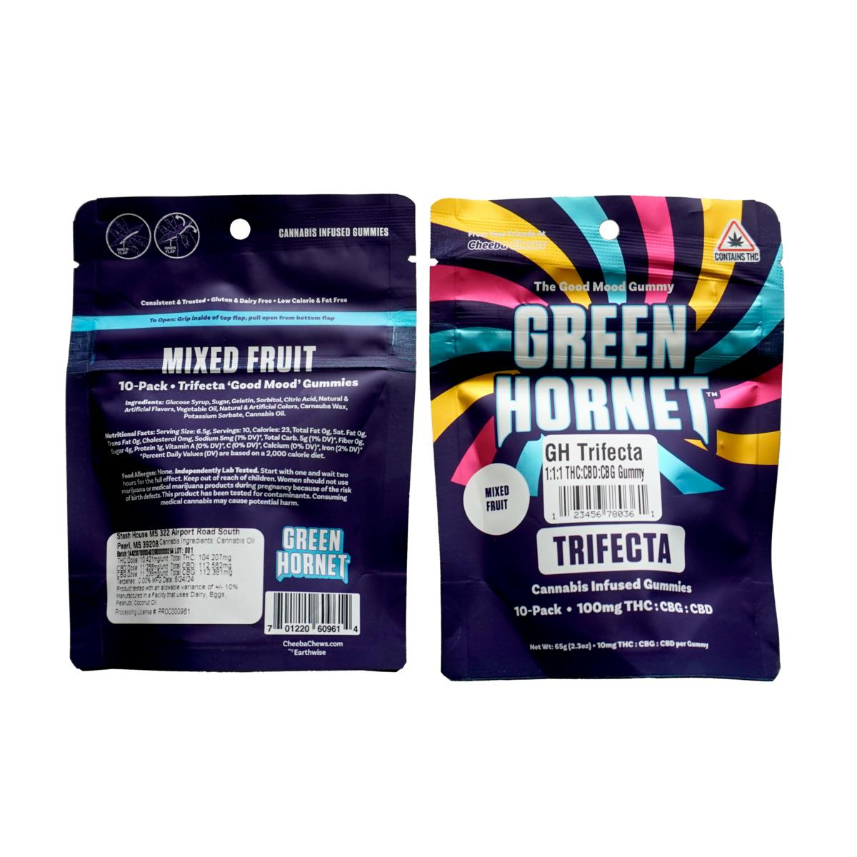 100mg |Green Hornet| Trifecta CBG/CBD/THC