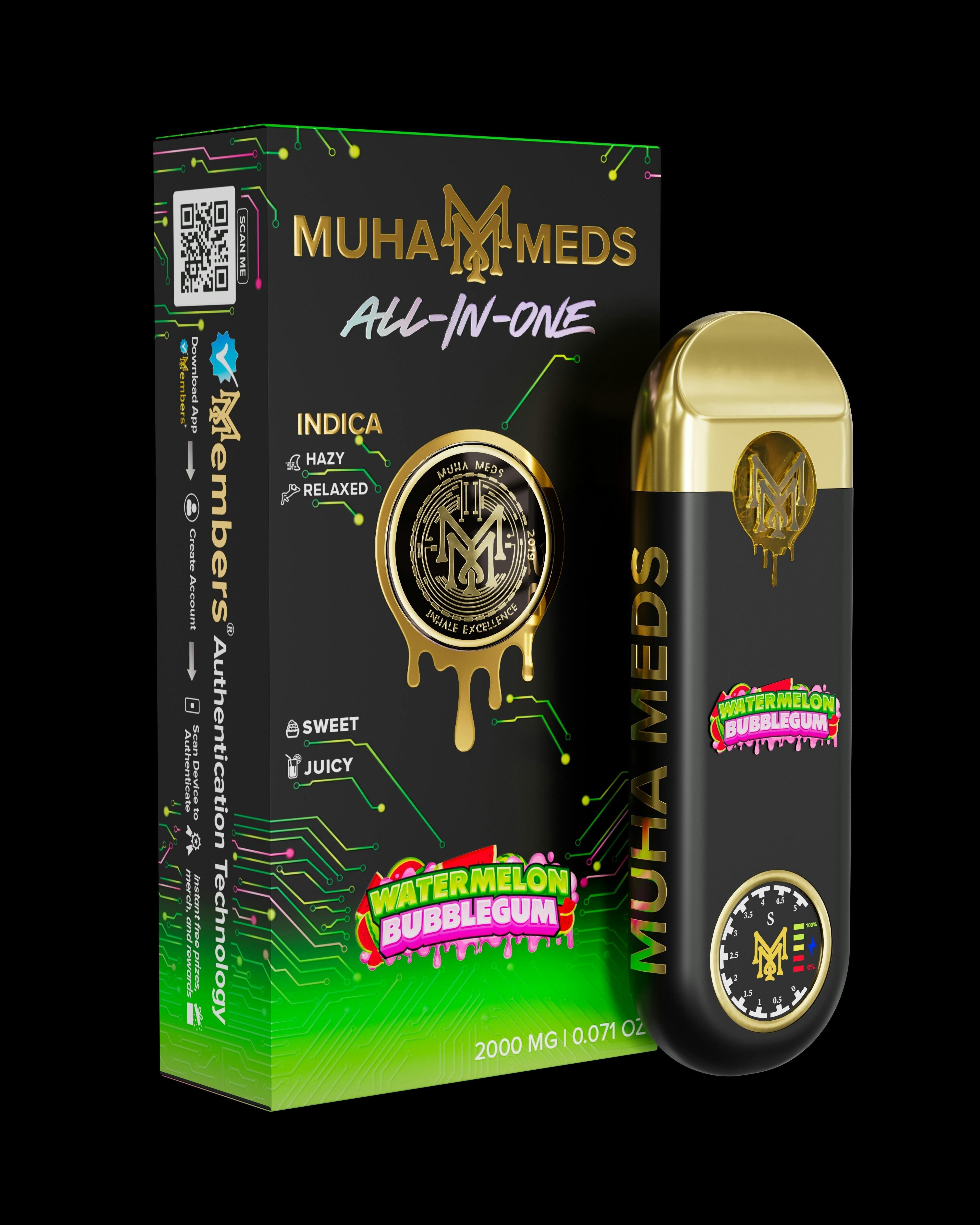 Muha Meds 2g Disposable GEN 3.1 | Watermelon Bubblegum cannabis product