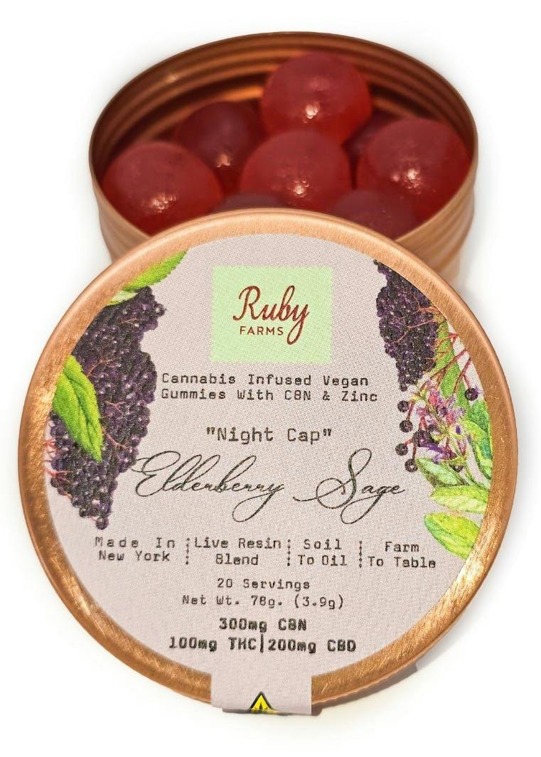 Ruby Farms | Elderberry Sage | Gummies | 20 pcs | 100mg | Indica