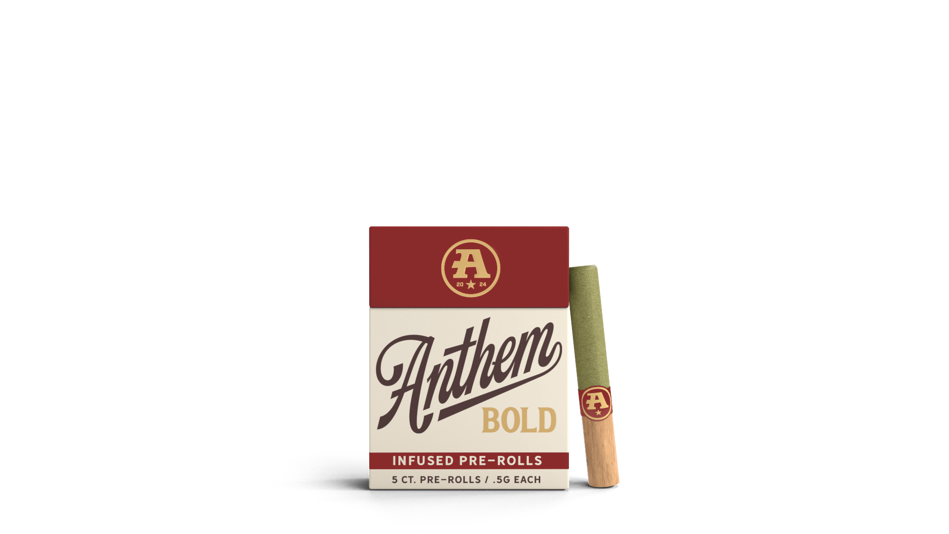 Pr(Pre-Roll Pack)-Anthem-Bold-Lemon Cherry Gelato-5PK-Wood Tip Infused-2.5g-H