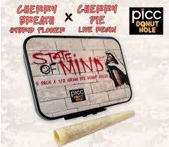 STATE OF MIND | Live Resin Infused Pre-roll | .5G 5-PACK (2.5G) | Cherry Breath x Cherry Pie Live...
