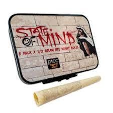 State of Mind Live Resin Infused Preroll .5g 5-Pack (2.5g) Mega Bullz x Amnesia Z Live Resin (S)