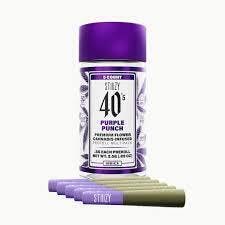 STIIIZY 40's | Purple Punch | Infused Preroll Pack | 5pk | 2.5g | Indica