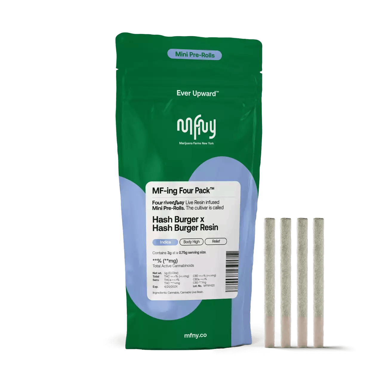 Hash Burger x Hash Burger Live Resin Infused Pre-Roll | .75g | 4 pk