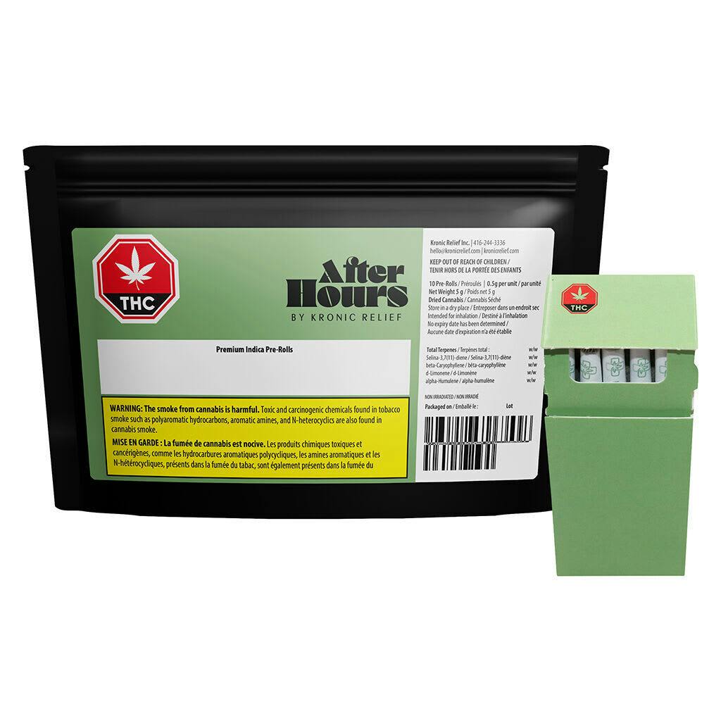 AFTER HOURS Premium Indica Pre-Rolls - 10x0.5g