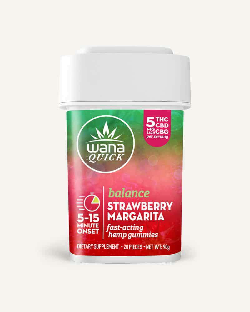 Wana 100mg Quick Strawberry Margarita 1:1 Gummies