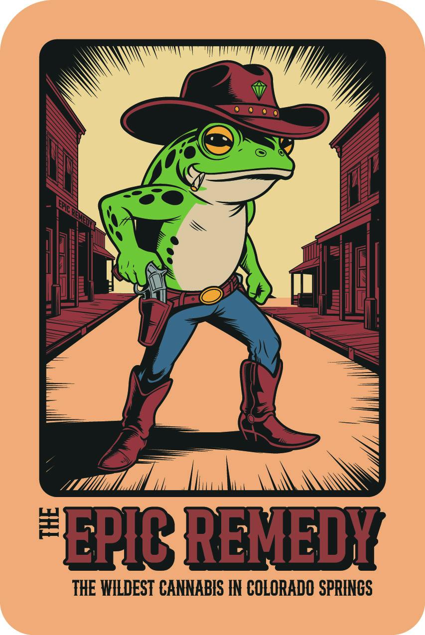 Epic Cowboy Frog Sticker