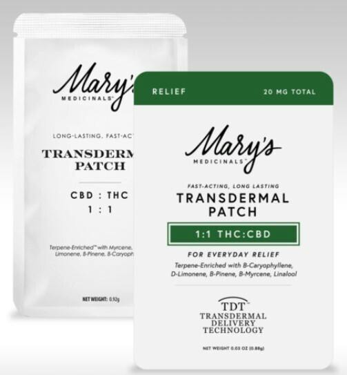 Mary's Medicinal Transdermal Patches - Relief