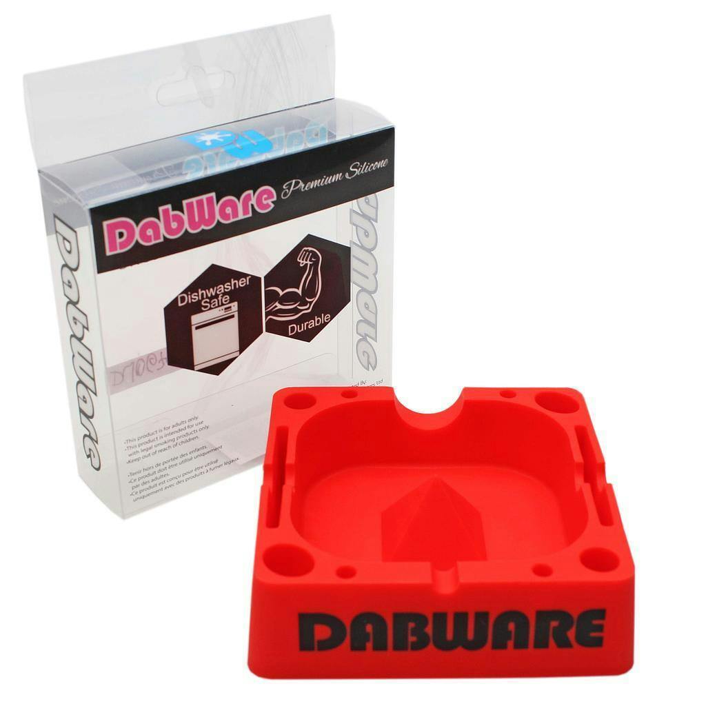 Ashtray - Silicone - DabWare 5" Square - Red