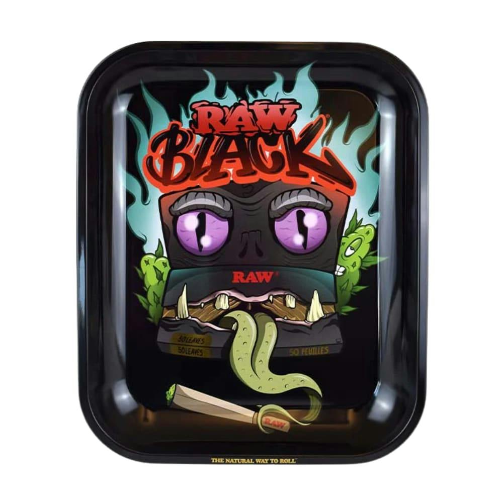 Raw Black Monster Metal Rolling Tray - Large
