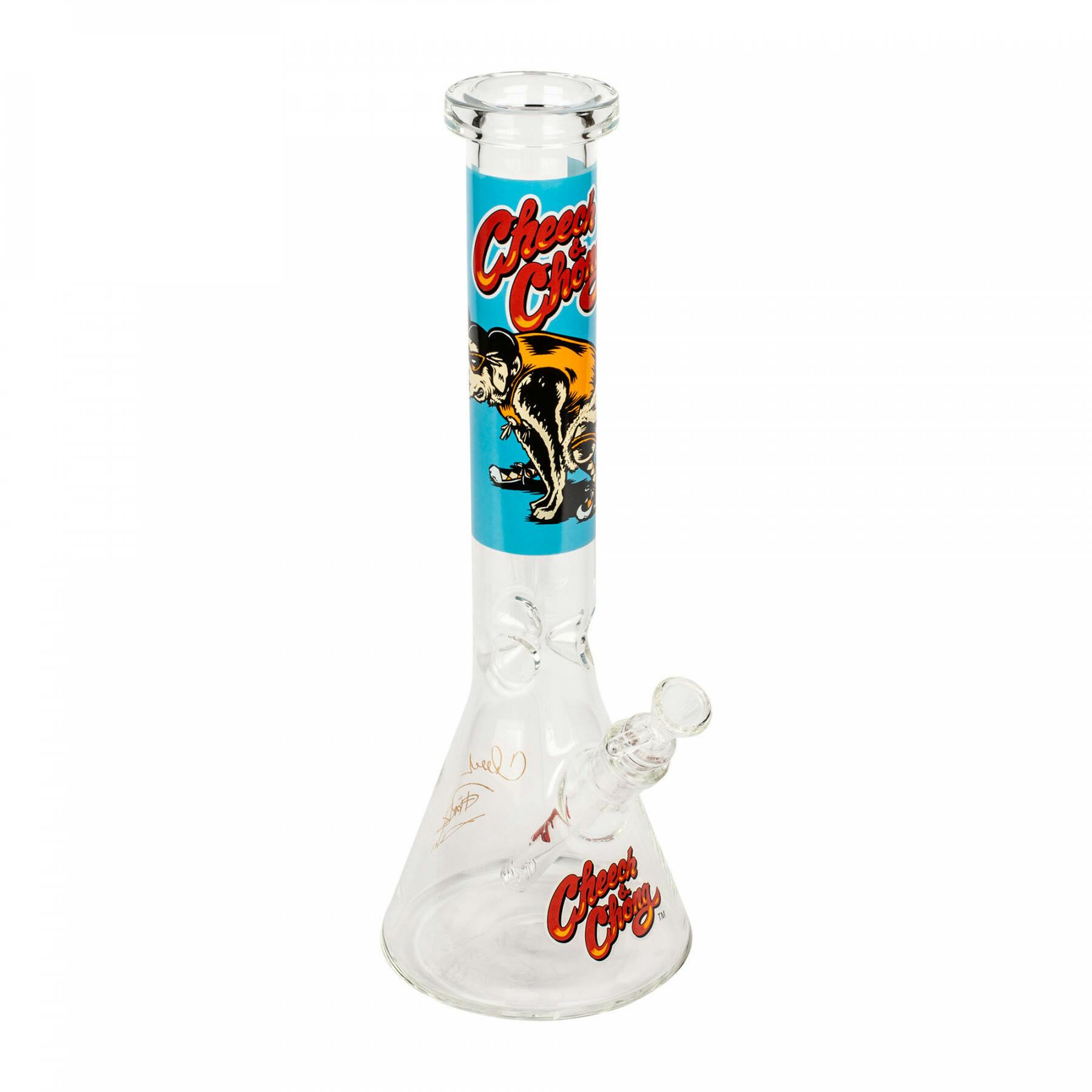 15" The Lab Beaker Tube "*BD* Cheech & Chong Glass 15" Tall The Lab Beaker Tube W/Iconic Artwork ...