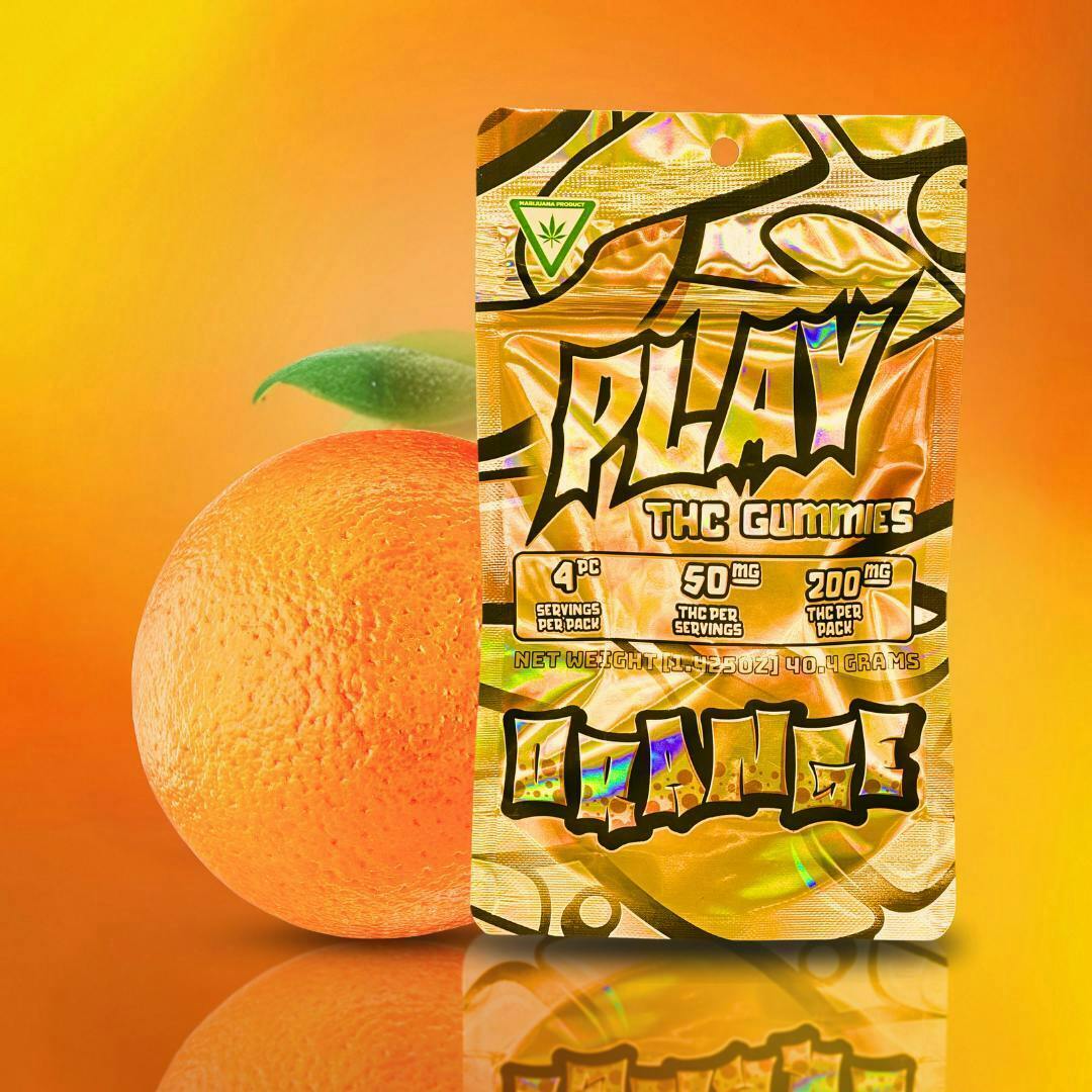 Play - Orange 200mg Gummies
