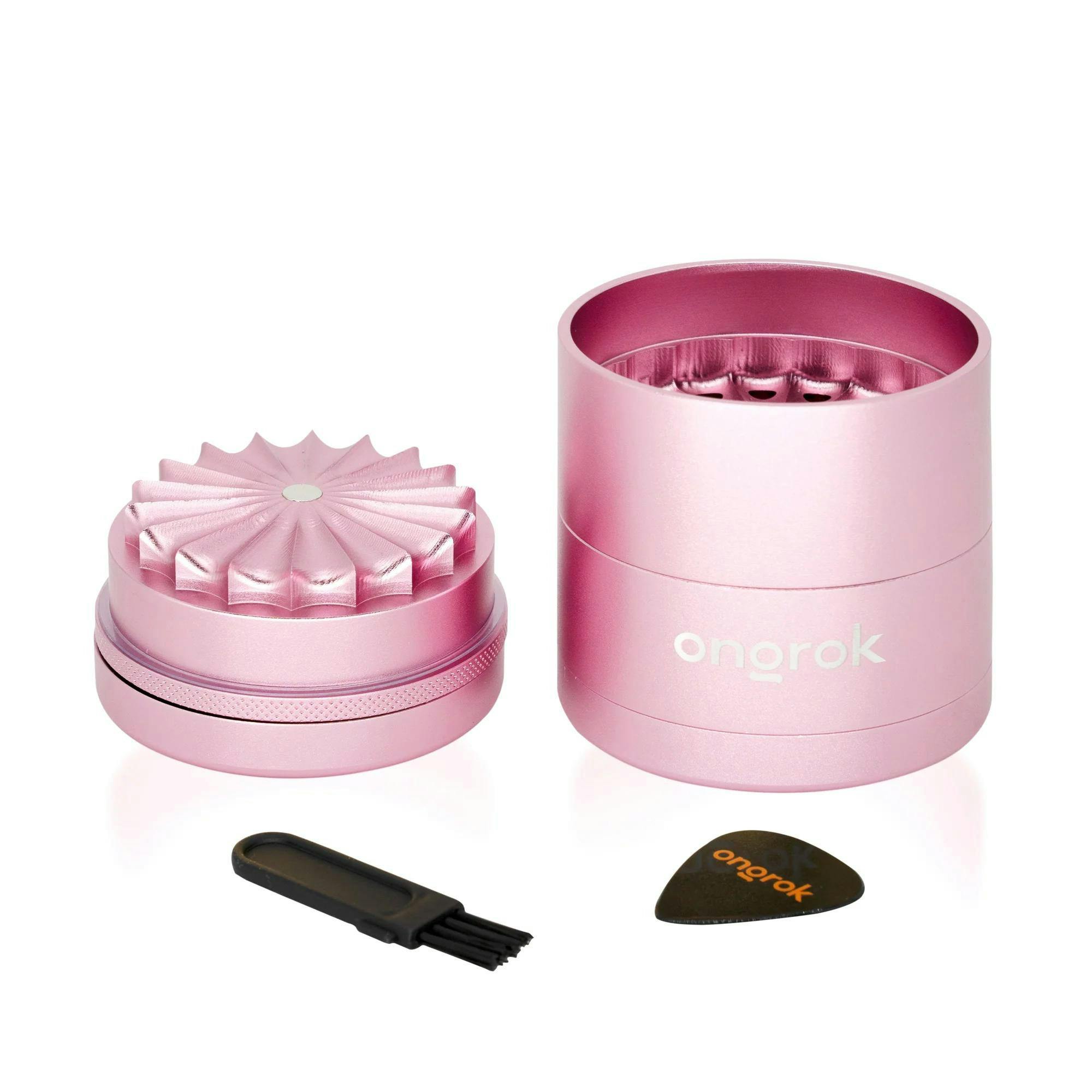 Ongrok Flower Teeth 5 Piece Grinder | Rose Gold