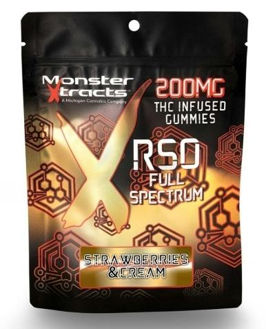 Monster Xtracts | Strawberries & Cream | RSO Gummies