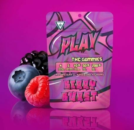 Play | Berry Burst | 200mg Gummies 4pk | 4x