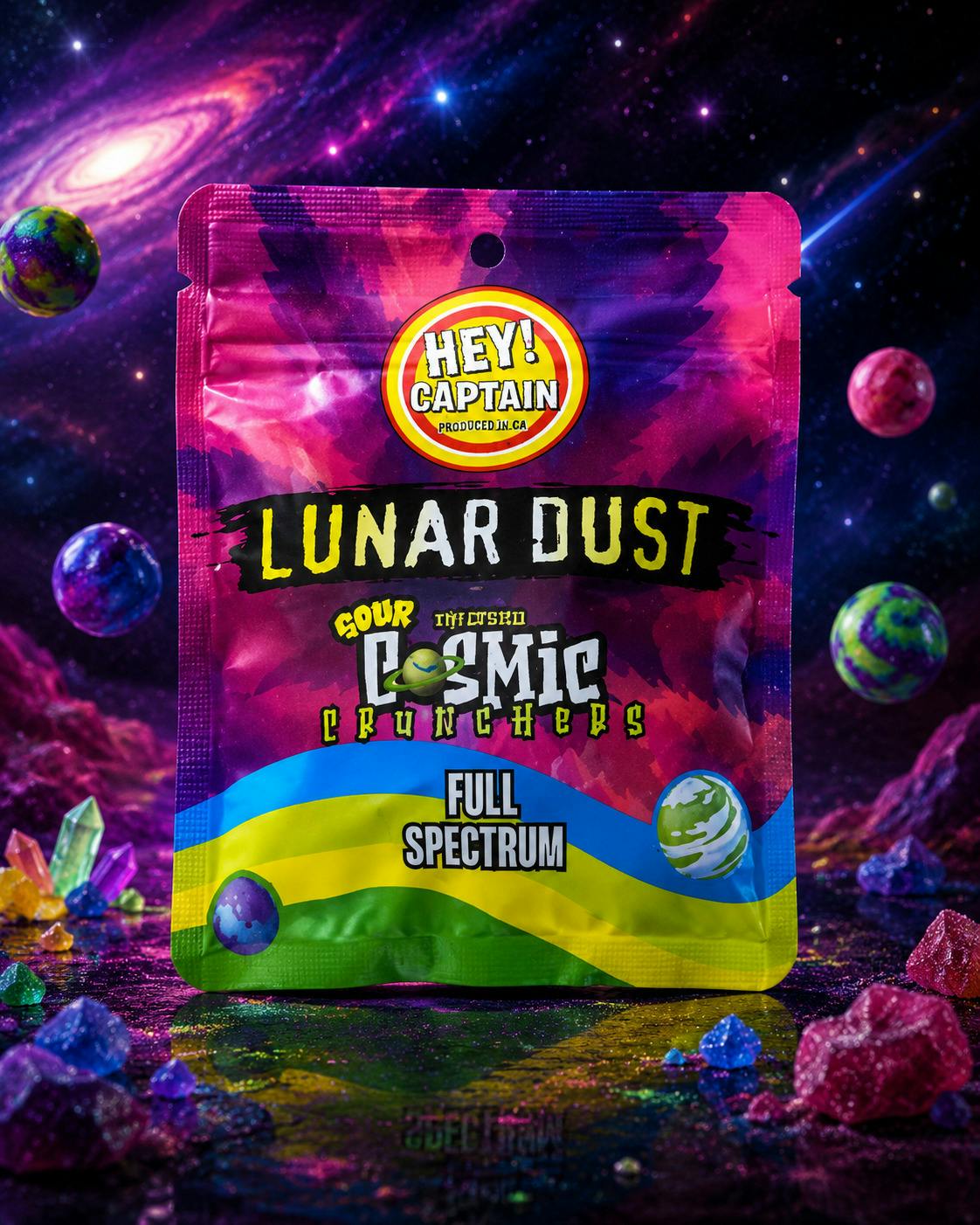 Hey! Captain | Lunar Dust | Sour Cosmic Crunchers | Freeze Dried | Full Spectrum