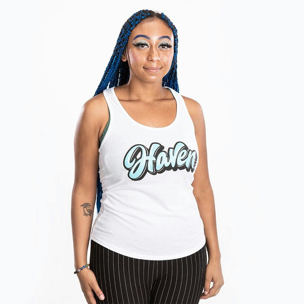 Haven - White Racerback Tank (XL)