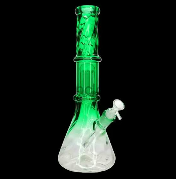 Twist Design Middle Perc Chamber Beaker Bong